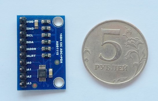 16 битный АЦП ADS1115 с I2C интерфейсом