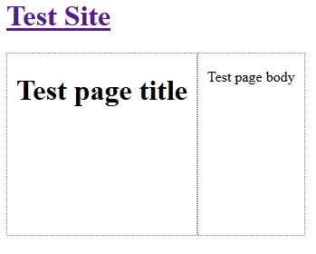Страница с двумя блоками контента