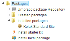 Управление пакетами